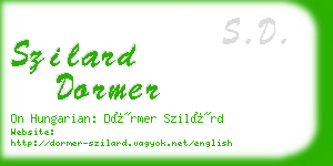 szilard dormer business card